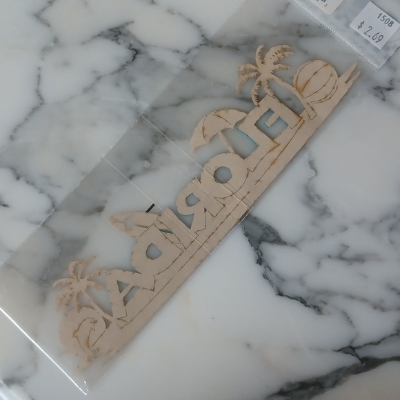 Florida Beach 2D sticker beachball, surf board, palm trees, sun, beach umbrellas - Picture 11 of 13